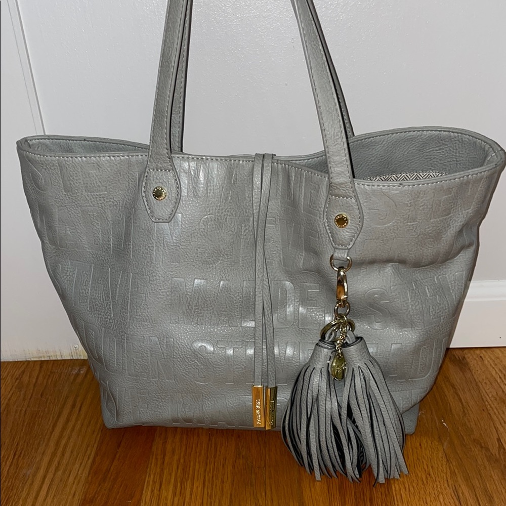 2pc Steve Madden Gray Crossbody & Tote Bag